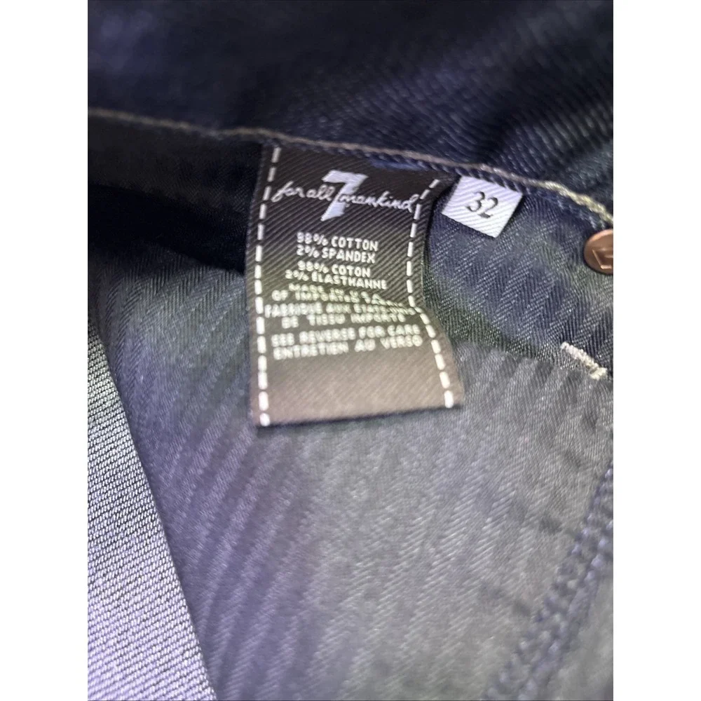 7ForAll Mankind Austyn Jean Men 32x32Blue Relaxed Straight Leg Stretch Dark nwot